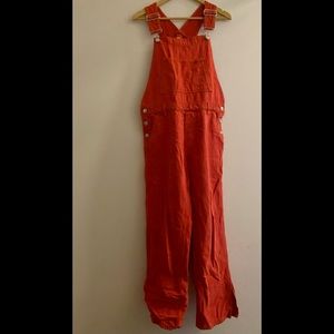 GANNI designer red overalls